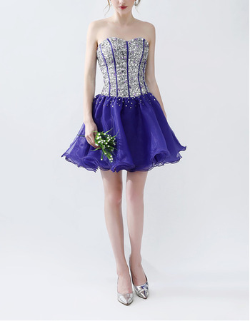 Affordable Sweetheart Mini/ Short Sequin Homecoming/ Party Dresses