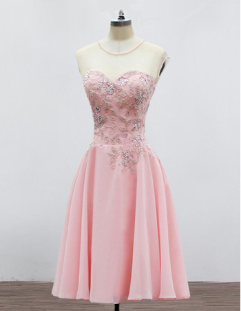 Elegant Sweetheart Mini/ Short Chiffon Homecoming/ Party Dresses