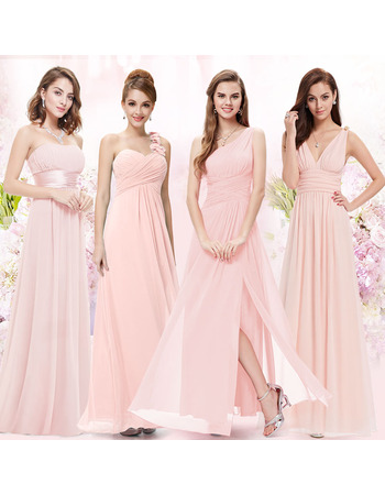 Elegant Floor Length Chiffon Bridesmaid/ Wedding Party Dresses