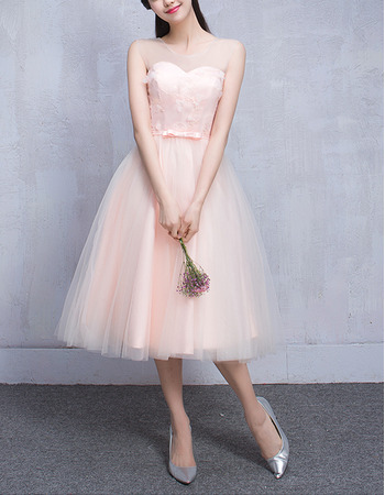 Sweetheart Sleeveless Knee Length Bridesmaid Dresses