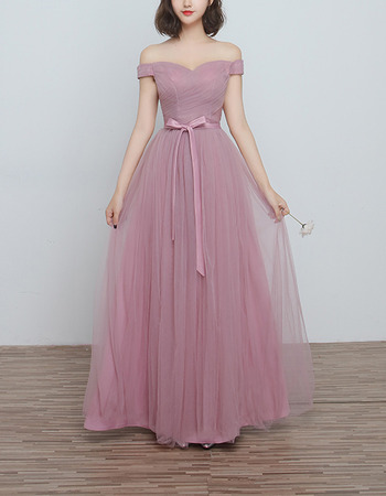 Elegant Off-the-shoulder Sweetheart Floor Length Bridesmaid Dresses