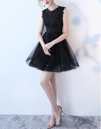 New Sleeveless Mini/ Short Organza Lace Cocktail Party Dresses