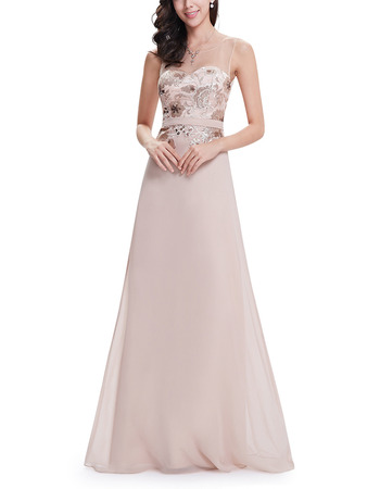 Custom Floor Length Chiffon Embroidery Evening/ Prom/ Formal Dresses