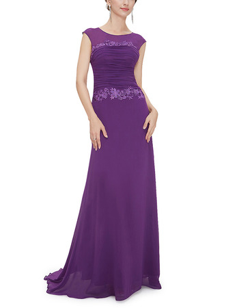 Formal Sleeveless Floor Length Chiffon Evening/ Prom Dresses