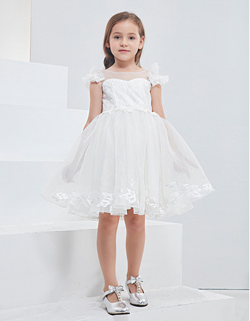 Discount Sleeveless Mini/ Short Organza Flower Girl Dresses