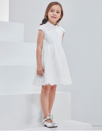 Mandarin Collar Mini/ Short Flower Girl Dresses