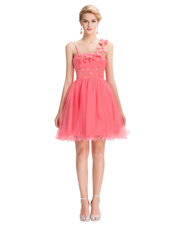 New A-Line Spaghetti Straps Mini/ Short Homecoming Dresses