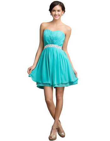 Affordable Sweetheart Mini/ Short Chiffon Homecoming/ Party Dresses