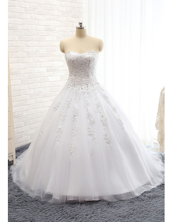 Ball Gown Sweetheart Floor Length Wedding Dresses