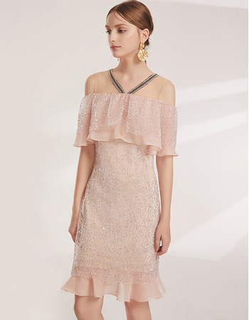 Inexpensive Off-the-shoulder Short Lace Cocktail/ Holiday Dresses