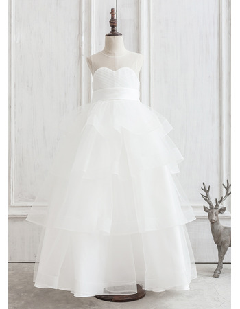 Ball Gown Floor Length Organza Flower Girl Dresses