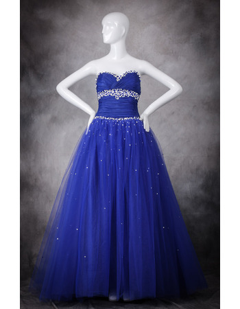 Custom Sweetheart Floor Length Prom/ Party/ Quinceanera Dresses