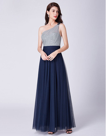 One Shoulder Floor Length Evening/ Prom/ Formal Dresses