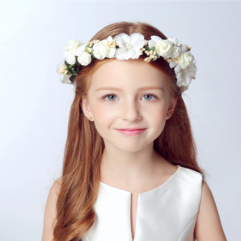 Beautiful Kids Girls Floral Hairband Headband Crown Party Wedding
