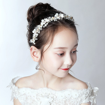 Flower Girl Beading Hoop Hairband Headband Headwear for Wedding