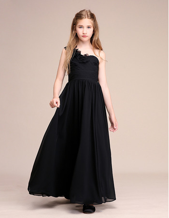 Affordable One Shoulder Flower Girl Dresses/ Junior Bridesmaid Dresses