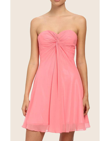 Sexy Sweetheart Sleeveless Chiffon Short Lacing Homecoming Dresses