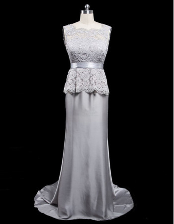 Elegant Sheath Sleeveless Floor Length Satin Mother of the Bride Dress