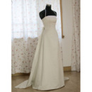 New Style Stunning and Graceful Chic A-Line Shoulder-Strap Court train Satin Organza Dress for Bride/Bridal Gown