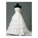 New Style Fashionable and Exquisite Ball-Gown Strapless Court train Satin Taffeta Lace Dress for Bride/Bridal Gown