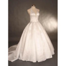 Style Sexy and Chic Charming Ball-Gown V-Neck Chapel Satin Beading Dress for Bride/Bridal Gown