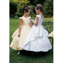 Inexpensive Ball Gown Ankle Length Satin First Communion Dresses