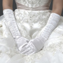 Elbow Ivory Satin Wedding Gloves