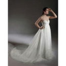 Ball Gown Halter Court Train Taffeta Wedding Dress With Beaded Appliques