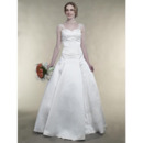 Princess Strapless Floor-length Satin Wedding Dress