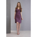 A-Line V-Neck Knee-Length Taffeta Homecoming/ Cocktail Dresses