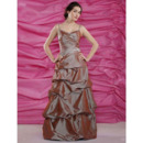 Ball Gown Spaghetti Straps Floor-Length Taffeta Bridesmaid Dresses