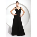 Black Sweetheart Floor-Length Chiffon Bridesmaid/ Wedding Party Dresses