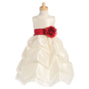 Adorable Taffeta Pick-Up Skirt First Communion Dresses with Belts