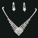 Crystal Earring and Necklace Set Bridal Jewelry Collection