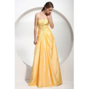 A-Line Sweetheart Floor Length Taffeta Evening/ Prom Dresses