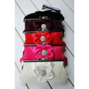 Satin Evening Handbags/ Clutches/ Purses with Flower