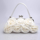 Satin Evening Handbags/ Clutches/ Purses with Flower