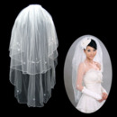 2 Layers Tulle Wedding Veil with Applique