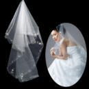 1 Layer Tulle Wedding Veil with Embroidery