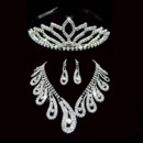 Crystal Earring Necklace Tiara Set Wedding Bridal Jewelry Collection