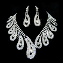 Crystal Earring Necklace Set Wedding Bridal Jewelry Collection