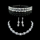 Crystal and Pearl Earring Necklace Tiara Set Wedding Bridal Jewelry Collection