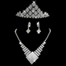 Crystal Earring Necklace Tiara Set Wedding Bridal Jewelry Collection