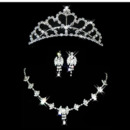 Crystal Earring Necklace Tiara Set Wedding Bridal Jewelry Collection