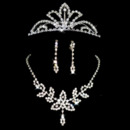 Crystal Earring Necklace Tiara Set Wedding Bridal Jewelry Collection