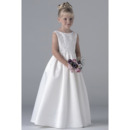 Discount Ball Gown Floor Length Satin First Holy Communion Dresses