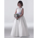 Custom Empire Floor Length First Holy Communion Dresses with Sashes