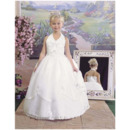 Inexpensive Ball Gown Halter Full Length First Holy Communion Dresses