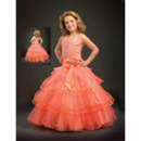 Orange Tulle Layered Easter Girls Dresses/ Flower Girl Dresses