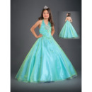 Net Beaded Full Length Easter Girls Dresses/ Flower Girl Dresses